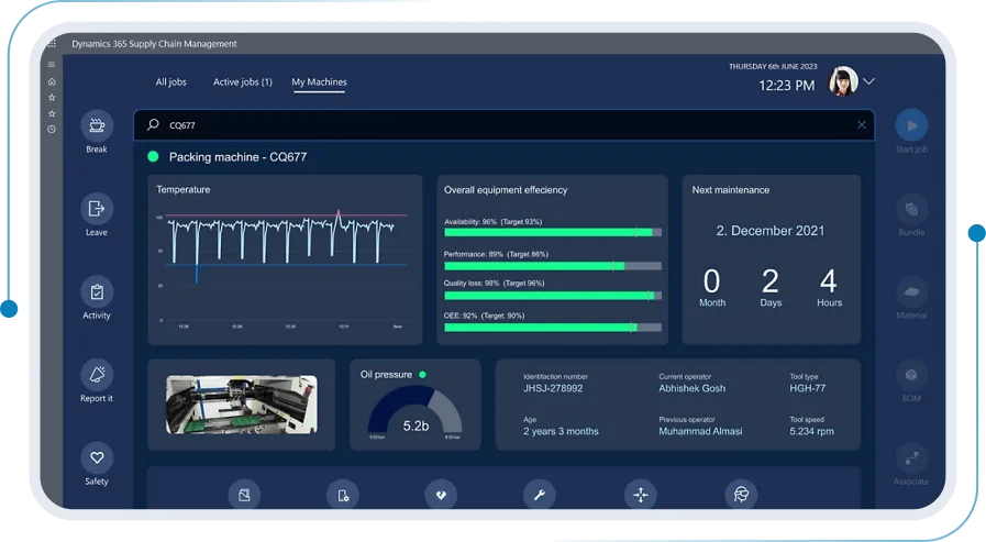 Microsoft Dynamics 365 Supply Chain Management: Reduced unplanned downtime and asset inefficiencies