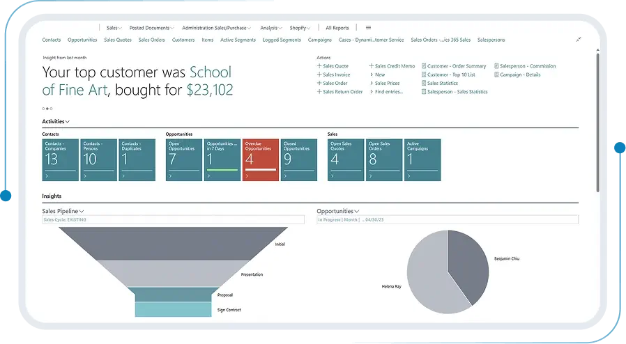 Dynamics 365 Business Central ERP: Sales and customer management