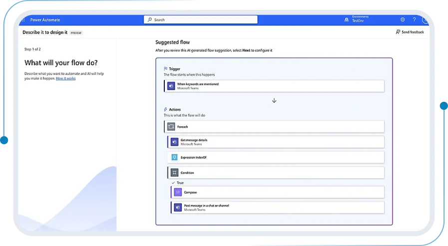 Power Automate Platform: Workflow automation